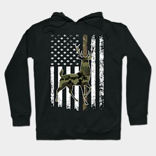 American Flag Camouflage Camo Whitetail Hoodie